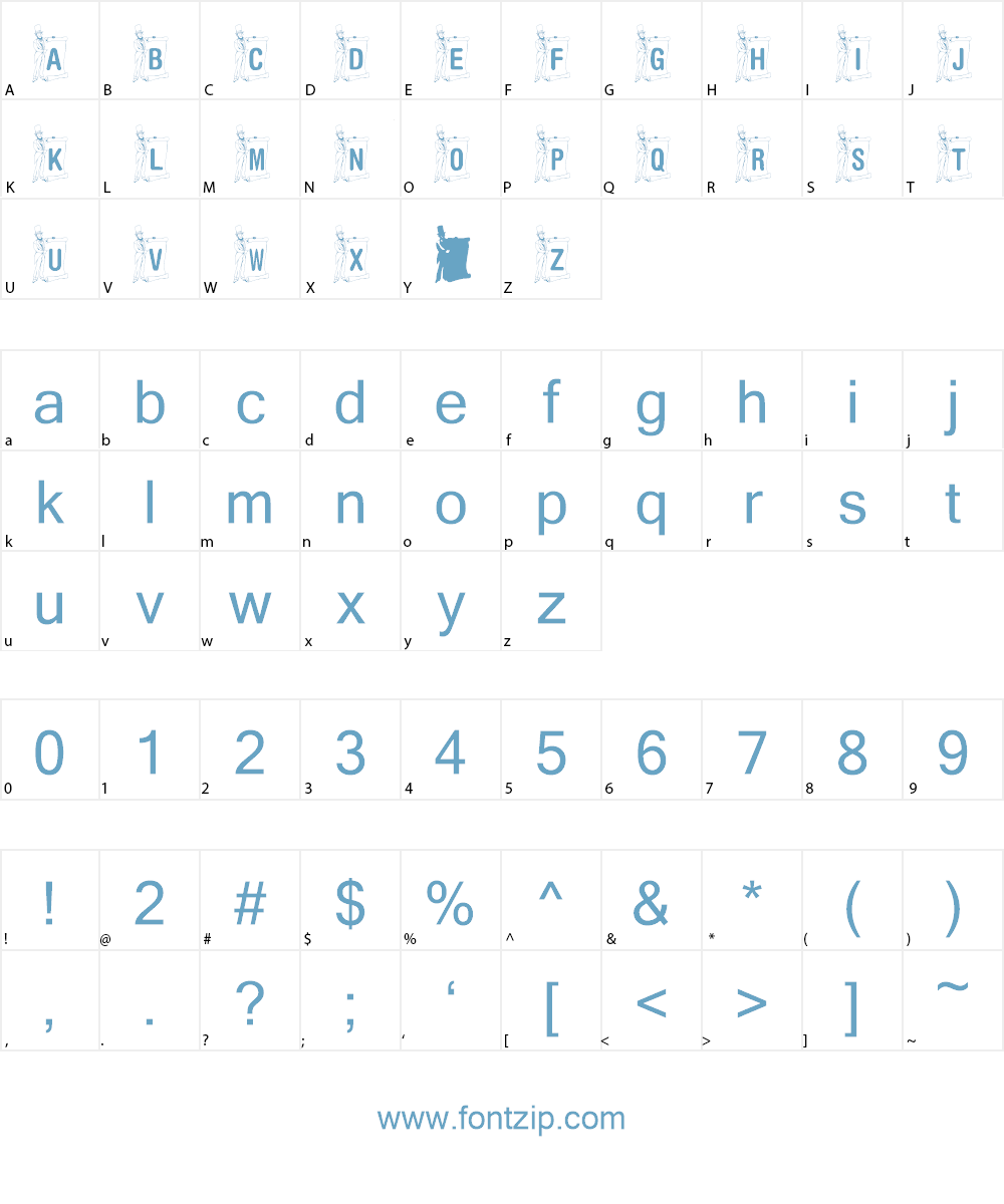 KR Lincoln Font Character